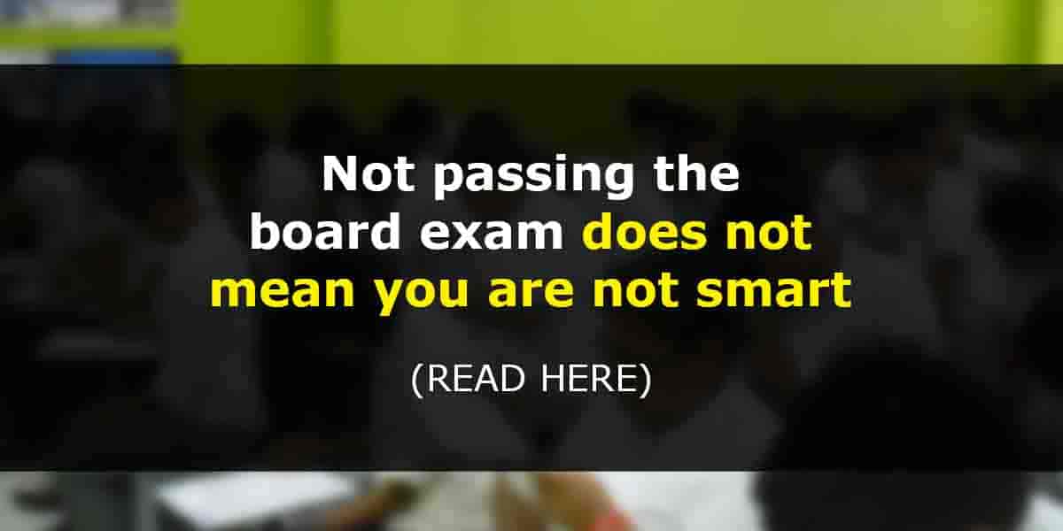 Not passing the board exam