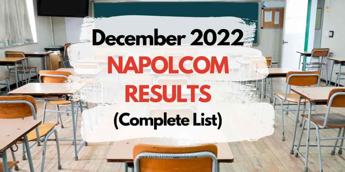 December 2022 Exam Results Complete List PRC Board Reviewers PH