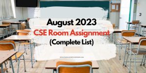 August 2023 CSE Room Assignment