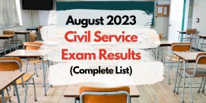 August 2023 Civil Service Exam Results