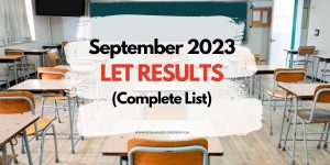 September 2023 LET Results Philippines